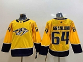 Youth Nashville Predators 64 Granlund Yellow Adidas Jersey
